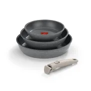 Sartenes apilables Monix One Click Pietra, 20-24-26 cm