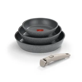 Sartenes apilables Monix One Click Pietra, 20-24-26 cm