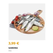 Sardinas a 3,99€ por Kilo