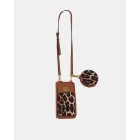 Bolsito animal print marrón oscuro para móvil de Lola Casademunt