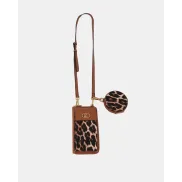 Bolsito animal print marrón oscuro para móvil de Lola Casademunt
