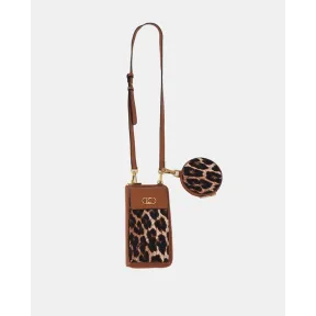 Bolsito animal print marrón oscuro para móvil de Lola Casademunt