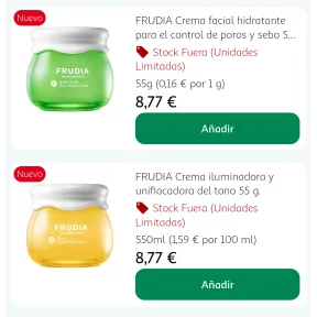 Cremas y sérum Frudia en liquidación. ¡Aprovecha!
