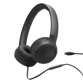 Auriculares supraaurales con cable JBL Tune 530C en negro.