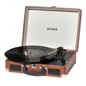 Tocadiscos Portátil Marrón Denver VPL-120