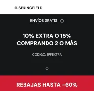 Springfield: 10% y 15% Extra + Envío Gratis hasta -60% de Rebajas