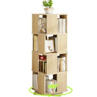 Estantería de 4 Niveles, 360° para Esquina, 129,3 cm