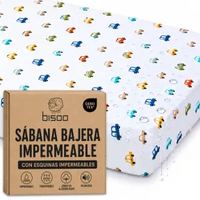Bajera Impermeable de Algodón Jersey para Cama Infantil 90x200