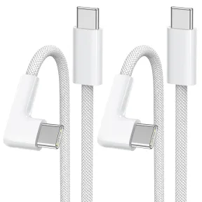 Cable USB C 90 Grados 60W [2Pack 1M] Carga Rápida PD