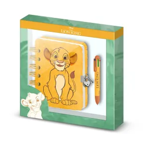 Sit-Pack Plush Diario El Rey León + Bolígrafo 6 Colores, Amarillo