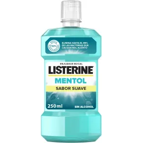 Listerine Enjuague Bucal Suave 250 ml, Sin Alcohol y Flúor