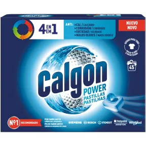 Antical Calgon Powerball 45 Pastillas - Elimina Olores y Suciedad