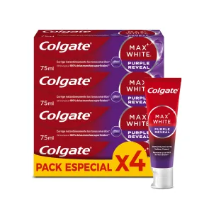 Pasta de Dientes Colgate Max White Purple Reveal 4 Uds 75ml