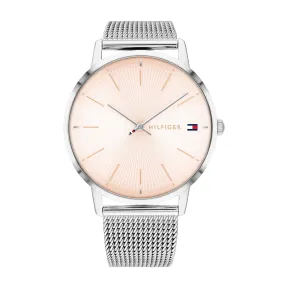 Reloj de Mujer Tommy Hilfiger con Correa de Malla Plateada