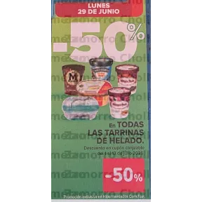 50% regalo y 3x2 en helados Haagen Dazs y Carte D Or