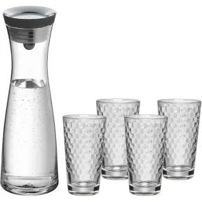 Juego de 4 Vasos y Jarra WMF de 1L para Agua