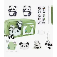 Estuche Escolar Panda: Organizador de Papelería y Maquillaje