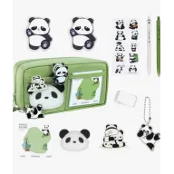 Estuche Escolar Panda: Organizador de Papelería y Maquillaje