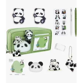 Estuche Escolar Panda: Organizador de Papelería y Maquillaje