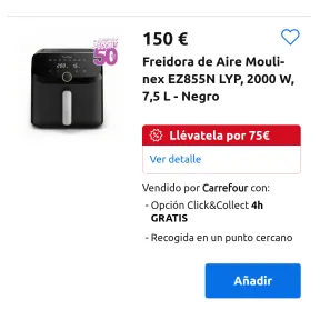 Freidoras de aire en promoción en Carrefour: 20% de ahorro