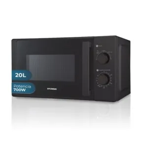 Microondas 20L Hyundai HMW2700N 700W Cristal Negro Manual
