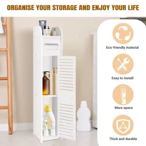 Mueble MDF impermeable para baños estrechos | 80 x 15 cm