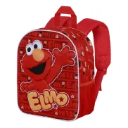 Mochila 3D Elmo Happy de Barrio Sésamo, 25 x 30 cm, Roja
