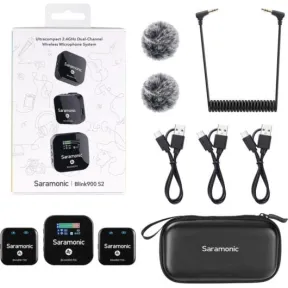 Sistema de Micrófono Inalámbrico Ultracompacto Saramonic Blink900 S2