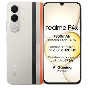 Realme P4X: 6,8" LCD 120Hz, 4GB+256GB, Batería 7500mAh