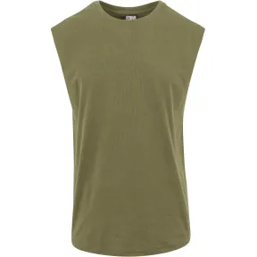 Camiseta Regular Negra sin Mangas Urban Classics para Hombre