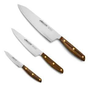 Conjunto de 3 Cuchillos de Acero Inoxidable para Cocina