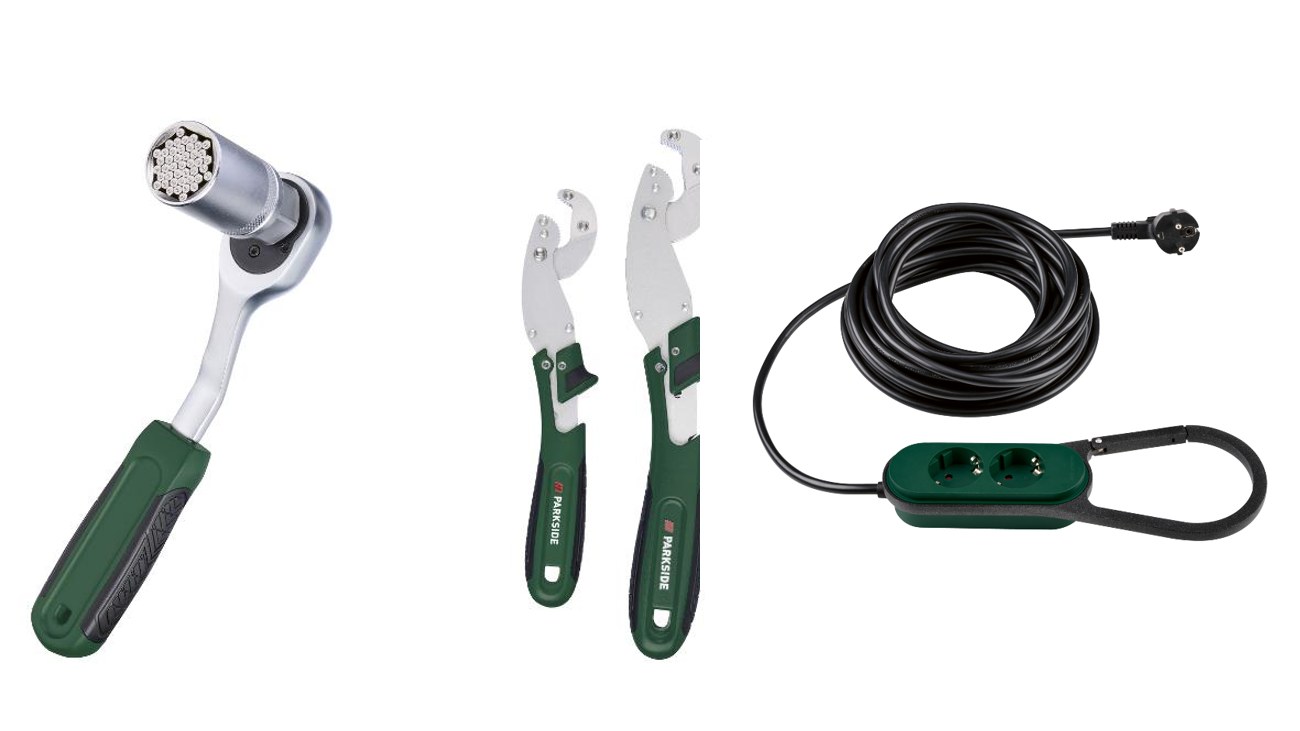 Lidl: llave universal Parkside y regleta con mosquetón