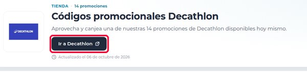 Botón Ir a Decathlon en Xaxuko para usar el código promocional Decathlon