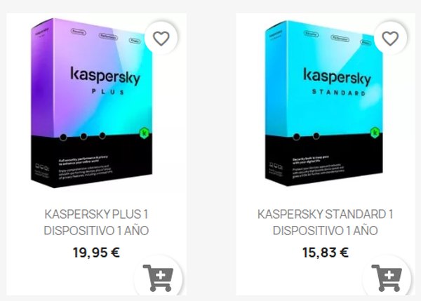 Precios de Kaspersky Plus y Standard en SoftZone