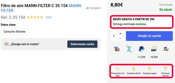 Ficha de producto de Endado con envío gratis desde 29 euros y devolución en 30 días