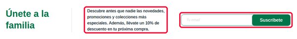 Descuento del 10 % por suscribirse a la newsletter de La Casa de las Carcasas