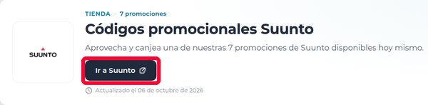 Botón Ir a Suunto en Xaxuko para usar el código descuento Suunto