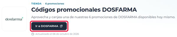 Botón Ir a DOSFARMA en Xaxuko para usar el código descuento Dosfarma
