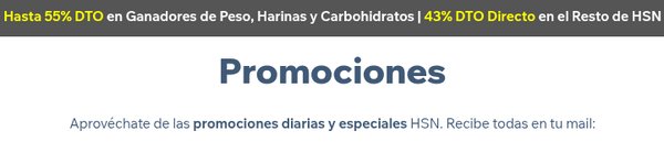 Promociones de HSN con descuento directo y cupones