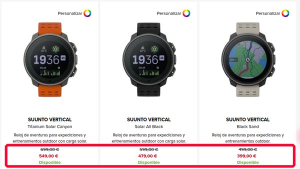 Outlet de Suunto con relojes Vertical rebajados