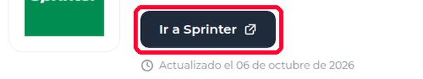Botón Ir a Sprinter en Xaxuko para usar el código descuento Sprinter