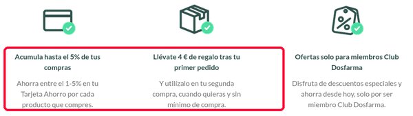 Ventajas del Club Dosfarma: hasta un 5 por ciento en la Tarjeta Ahorro y 4 euros de regalo