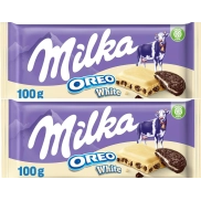 Milka Oreo Chocolate Blanco con Galleta y Relleno Delicioso