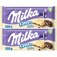Milka Oreo Chocolate Blanco con Galleta y Relleno Delicioso