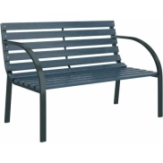 Banco de 120 cm de madera y acero para jardín