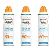 Bruma Protectora Garnier Delial FPS50, 3 x 150ml por 5,82€ c.u.