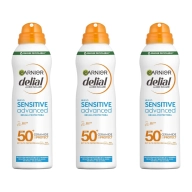 Bruma Protectora Garnier Delial FPS50, 3 x 150ml por 5,82€ c.u.