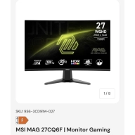 Monitor Gaming MSI MAG 27CQ6F + Regalo por 169 euros