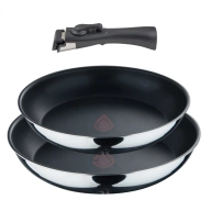 Set de Sartenes Bergner CLICK & COOK - 3 Pzs, Mango Desmontable