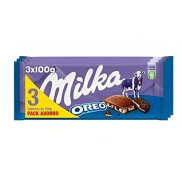 Milka Oreo Chocolate con Leche y Galleta - Pack Ahorro 3 Unidades